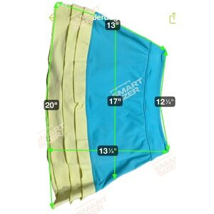 Womens Blue Yellow Skort Athleisure Comfortable Lightweight